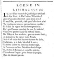 Lysimachus, tragédie par M. de Caux de Montlebert, représentée pour la première fois le 13 décembre 1737