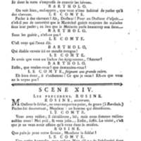 Barbier de Séville, ou la Précaution inutile (Le), comédie en quatre actes, par M. de Beaumarchais, représentée sur le théâtre de la Comédie Française le 23 février 1775 (avec une Lettre modérée sur la chute et la critique du Barbier de Séville)