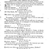 Barbier de Séville, ou la Précaution inutile (Le), comédie en quatre actes, par M. de Beaumarchais, représentée sur le théâtre de la Comédie Française le 23 février 1775 (avec une Lettre modérée sur la chute et la critique du Barbier de Séville)