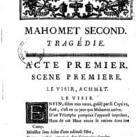 Mahomet second, tragédie, par M. de La Noue