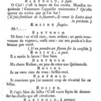 Barbier de Séville, ou la Précaution inutile (Le ), comédie en quatre actes, par M. de Beaumarchais, représentée sur le théâtre de la Comédie Française le 23 février 1775 (avec une Lettre modérée sur la chute et la critique du Barbier de Séville)