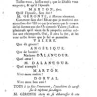 Bourru bienfaisant (Le), comédie en trois actes et en prose, de M. Goldoni, représentée à la cour le 5 novembre 1771, et représentée pour la première fois par les Comédiens français ordinaires du Roi le 4 novembre 1771