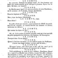 Barbier de Séville, ou la Précaution inutile (Le), comédie en quatre actes, par M. de Beaumarchais, représentée sur le théâtre de la Comédie Française le 23 février 1775 (avec une Lettre modérée sur la chute et la critique du Barbier de Séville)
