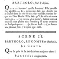 Barbier de Séville, ou la Précaution inutile (Le), comédie en quatre actes, par M. de Beaumarchais, représentée sur le théâtre de la Comédie Française le 23 février 1775 (avec une Lettre modérée sur la chute et la critique du Barbier de Séville)