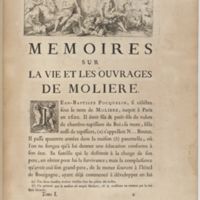 Mémoires sur la vie et les œuvres de Molière (Les)