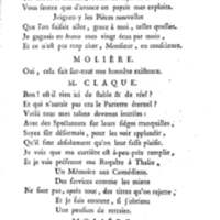 Molière à la nouvelle salle, ou les Audiences de Thalie, comédie en un acte et en vers libres