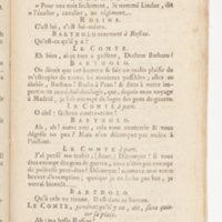Barbier de Séville, ou la Précaution inutile (Le), comédie en quatre actes, par M. de Beaumarchais, représentée sur le théâtre de la Comédie Française le 23 février 1775 (avec une Lettre modérée sur la chute et la critique du Barbier de Séville)