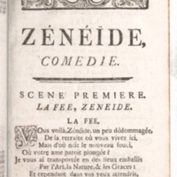 Zénéïde, comédie en un acte, en vers, avec un divertissement