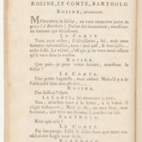Barbier de Séville, ou la Précaution inutile (Le), comédie en quatre actes, par M. de Beaumarchais, représentée sur le théâtre de la Comédie Française le 23 février 1775 (avec une Lettre modérée sur la chute et la critique du Barbier de Séville)