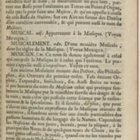 Dictionnaire de musique par Jean-Jacques Rousseau