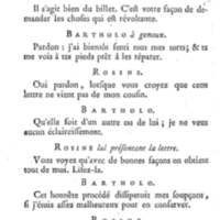 Barbier de Séville, ou la Précaution inutile (Le), comédie en quatre actes, par M. de Beaumarchais, représentée sur le théâtre de la Comédie Française le 23 février 1775 (avec une Lettre modérée sur la chute et la critique du Barbier de Séville)