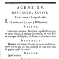 Barbier de Séville, ou la Précaution inutile (Le), comédie en quatre actes, par M. de Beaumarchais, représentée sur le théâtre de la Comédie Française le 23 février 1775 (avec une Lettre modérée sur la chute et la critique du Barbier de Séville)