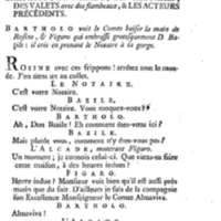 Barbier de Séville, ou la Précaution inutile (Le ), comédie en quatre actes, par M. de Beaumarchais, représentée sur le théâtre de la Comédie Française le 23 février 1775 (avec une Lettre modérée sur la chute et la critique du Barbier de Séville)