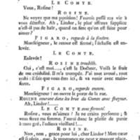 Barbier de Séville, ou la Précaution inutile (Le ), comédie en quatre actes, par M. de Beaumarchais, représentée sur le théâtre de la Comédie Française le 23 février 1775 (avec une Lettre modérée sur la chute et la critique du Barbier de Séville)