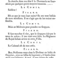 Barbier de Séville, ou la Précaution inutile (Le), comédie en quatre actes, par M. de Beaumarchais, représentée sur le théâtre de la Comédie Française le 23 février 1775 (avec une Lettre modérée sur la chute et la critique du Barbier de Séville)