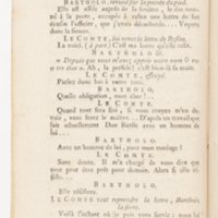 Barbier de Séville, ou la Précaution inutile (Le), comédie en quatre actes, par M. de Beaumarchais, représentée sur le théâtre de la Comédie Française le 23 février 1775 (avec une Lettre modérée sur la chute et la critique du Barbier de Séville)