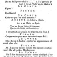 Barbier de Séville, ou la Précaution inutile (Le ), comédie en quatre actes, par M. de Beaumarchais, représentée sur le théâtre de la Comédie Française le 23 février 1775 (avec une Lettre modérée sur la chute et la critique du Barbier de Séville)
