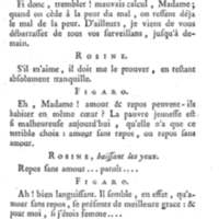 Barbier de Séville, ou la Précaution inutile (Le), comédie en quatre actes, par M. de Beaumarchais, représentée sur le théâtre de la Comédie Française le 23 février 1775 (avec une Lettre modérée sur la chute et la critique du Barbier de Séville)