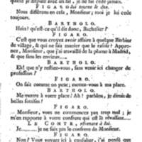 Barbier de Séville, ou la Précaution inutile (Le ), comédie en quatre actes, par M. de Beaumarchais, représentée sur le théâtre de la Comédie Française le 23 février 1775 (avec une Lettre modérée sur la chute et la critique du Barbier de Séville)