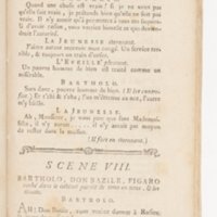 Barbier de Séville, ou la Précaution inutile (Le), comédie en quatre actes, par M. de Beaumarchais, représentée sur le théâtre de la Comédie Française le 23 février 1775 (avec une Lettre modérée sur la chute et la critique du Barbier de Séville)