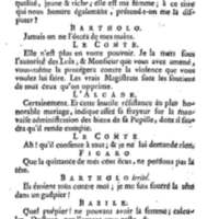 Barbier de Séville, ou la Précaution inutile (Le ), comédie en quatre actes, par M. de Beaumarchais, représentée sur le théâtre de la Comédie Française le 23 février 1775 (avec une Lettre modérée sur la chute et la critique du Barbier de Séville)