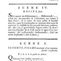 Barbier de Séville, ou la Précaution inutile (Le ), comédie en quatre actes, par M. de Beaumarchais, représentée sur le théâtre de la Comédie Française le 23 février 1775 (avec une Lettre modérée sur la chute et la critique du Barbier de Séville)
