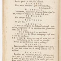 Barbier de Séville, ou la Précaution inutile (Le), comédie en quatre actes, par M. de Beaumarchais, représentée sur le théâtre de la Comédie Française le 23 février 1775 (avec une Lettre modérée sur la chute et la critique du Barbier de Séville)