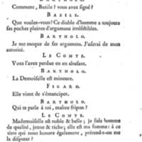 Barbier de Séville, ou la Précaution inutile (Le), comédie en quatre actes, par M. de Beaumarchais, représentée sur le théâtre de la Comédie Française le 23 février 1775 (avec une Lettre modérée sur la chute et la critique du Barbier de Séville)