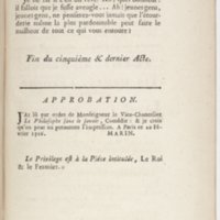 Philosophe sans le savoir (Le), comédie en prose et en cinq actes… par M. Sedaine. [Paris, les Comédiens français, 2 novembre 1765]