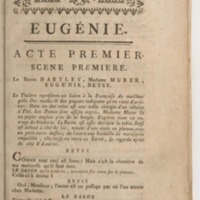Eugénie , drame en cinq actes et en prose