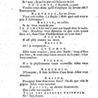 Barbier de Séville, ou la Précaution inutile (Le), comédie en quatre actes, par M. de Beaumarchais, représentée sur le théâtre de la Comédie Française le 23 février 1775 (avec une Lettre modérée sur la chute et la critique du Barbier de Séville)