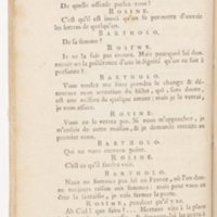 Barbier de Séville, ou la Précaution inutile (Le), comédie en quatre actes, par M. de Beaumarchais, représentée sur le théâtre de la Comédie Française le 23 février 1775 (avec une Lettre modérée sur la chute et la critique du Barbier de Séville)