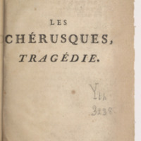 Chérusques (Les), tragédie ; tirée du théâtre allemand ; par M. Bauvin