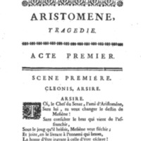 Aristomène, tragédie