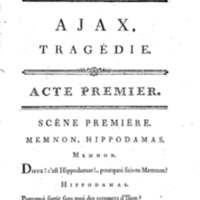 Ajax, tragédie par M. Poinsinet de Sivry