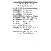 Arminius, ou les Chérusques : tragédie, tirée du théâtre allemand