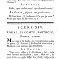 Barbier de Séville, ou la Précaution inutile (Le), comédie en quatre actes, par M. de Beaumarchais, représentée sur le théâtre de la Comédie Française le 23 février 1775 (avec une Lettre modérée sur la chute et la critique du Barbier de Séville)