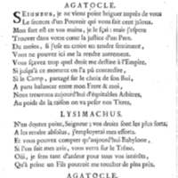 Lysimachus, tragédie par M. de Caux de Montlebert, représentée pour la première fois le 13 décembre 1737