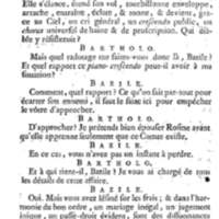 Barbier de Séville, ou la Précaution inutile (Le ), comédie en quatre actes, par M. de Beaumarchais, représentée sur le théâtre de la Comédie Française le 23 février 1775 (avec une Lettre modérée sur la chute et la critique du Barbier de Séville)