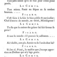 Barbier de Séville, ou la Précaution inutile (Le), comédie en quatre actes, par M. de Beaumarchais, représentée sur le théâtre de la Comédie Française le 23 février 1775 (avec une Lettre modérée sur la chute et la critique du Barbier de Séville)