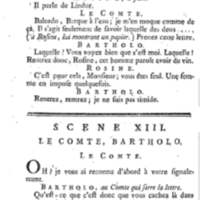 Barbier de Séville, ou la Précaution inutile (Le ), comédie en quatre actes, par M. de Beaumarchais, représentée sur le théâtre de la Comédie Française le 23 février 1775 (avec une Lettre modérée sur la chute et la critique du Barbier de Séville)