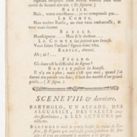Barbier de Séville, ou la Précaution inutile (Le), comédie en quatre actes, par M. de Beaumarchais, représentée sur le théâtre de la Comédie Française le 23 février 1775 (avec une Lettre modérée sur la chute et la critique du Barbier de Séville)