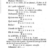 Barbier de Séville, ou la Précaution inutile (Le ), comédie en quatre actes, par M. de Beaumarchais, représentée sur le théâtre de la Comédie Française le 23 février 1775 (avec une Lettre modérée sur la chute et la critique du Barbier de Séville)