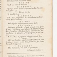 Barbier de Séville, ou la Précaution inutile (Le), comédie en quatre actes, par M. de Beaumarchais, représentée sur le théâtre de la Comédie Française le 23 février 1775 (avec une Lettre modérée sur la chute et la critique du Barbier de Séville)