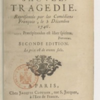 Venise sauvée, tragedie. Représentée par les Comédiens françois, le 5 décembre 1746… [Seconde édition]
