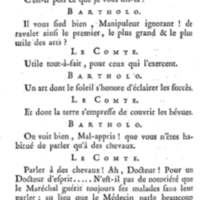Barbier de Séville, ou la Précaution inutile (Le), comédie en quatre actes, par M. de Beaumarchais, représentée sur le théâtre de la Comédie Française le 23 février 1775 (avec une Lettre modérée sur la chute et la critique du Barbier de Séville)