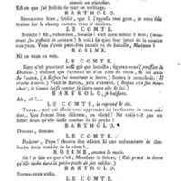 Barbier de Séville, ou la Précaution inutile (Le), comédie en quatre actes, par M. de Beaumarchais, représentée sur le théâtre de la Comédie Française le 23 février 1775 (avec une Lettre modérée sur la chute et la critique du Barbier de Séville)
