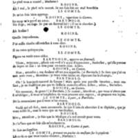 Barbier de Séville, ou la Précaution inutile (Le), comédie en quatre actes, par M. de Beaumarchais, représentée sur le théâtre de la Comédie Française le 23 février 1775 (avec une Lettre modérée sur la chute et la critique du Barbier de Séville)