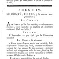 Barbier de Séville, ou la Précaution inutile (Le), comédie en quatre actes, par M. de Beaumarchais, représentée sur le théâtre de la Comédie Française le 23 février 1775 (avec une Lettre modérée sur la chute et la critique du Barbier de Séville)