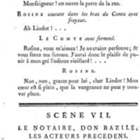 Barbier de Séville, ou la Précaution inutile (Le), comédie en quatre actes, par M. de Beaumarchais, représentée sur le théâtre de la Comédie Française le 23 février 1775 (avec une Lettre modérée sur la chute et la critique du Barbier de Séville)
